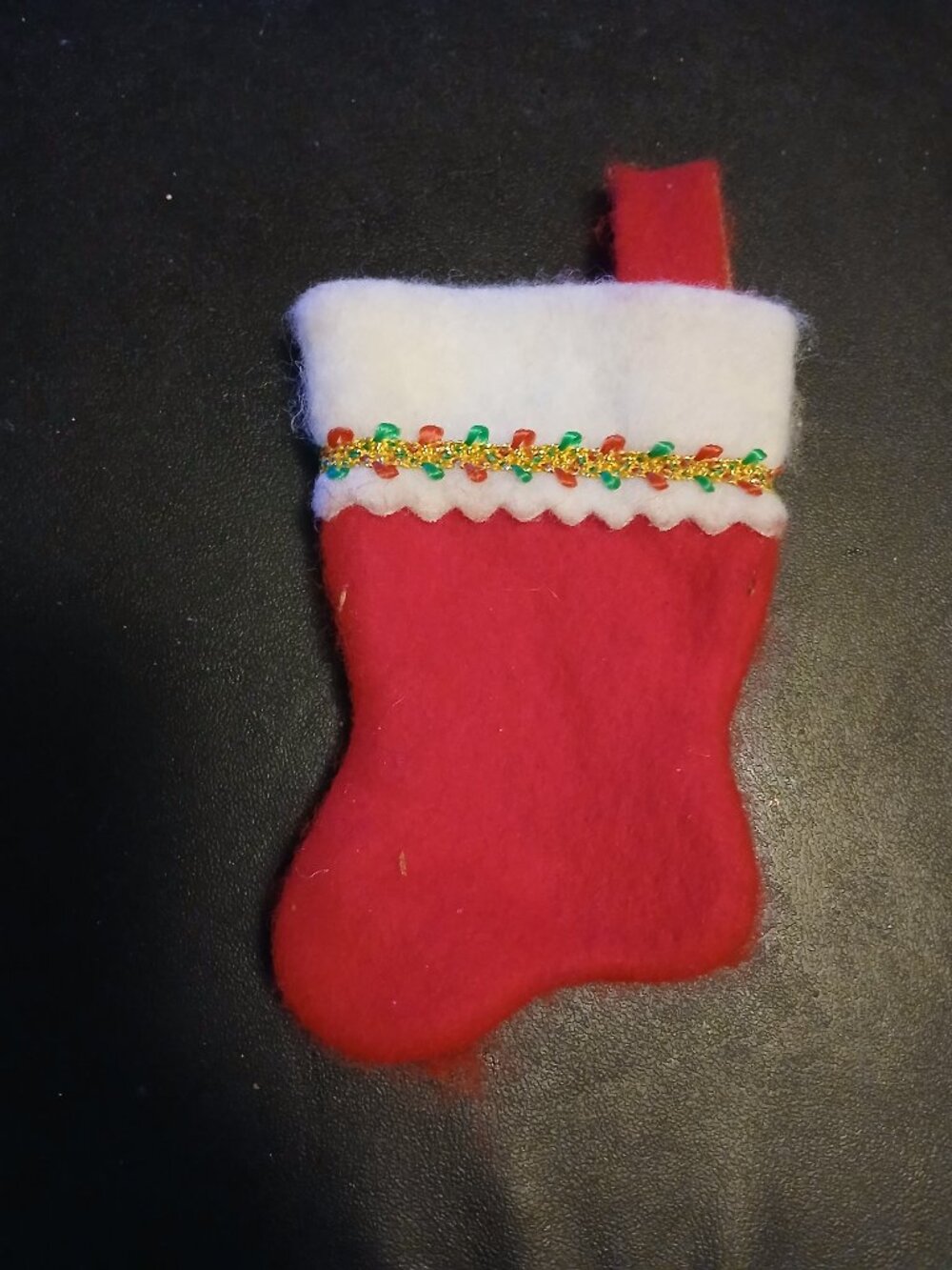 Mini Red Christmas Stocking 2.5 x 4 Inch Small Holiday Ornament Decor